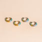Color Block Chunky Rounded Huggie Hoop Earrings