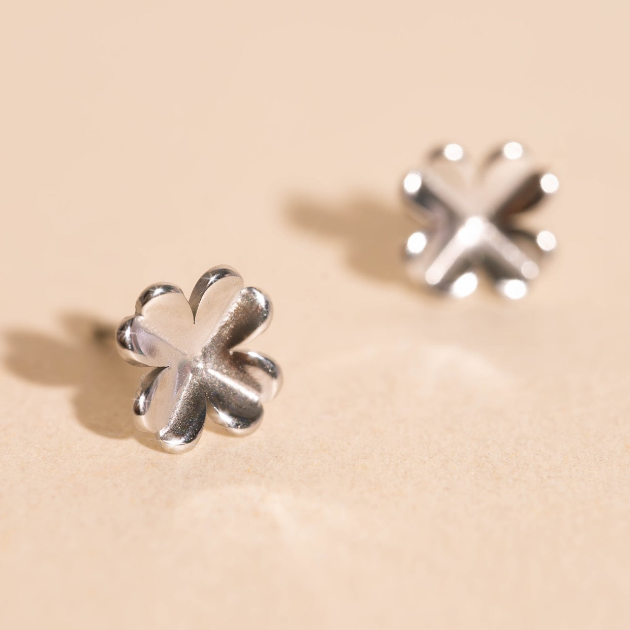 Four Leaf Clover Stud Earrings