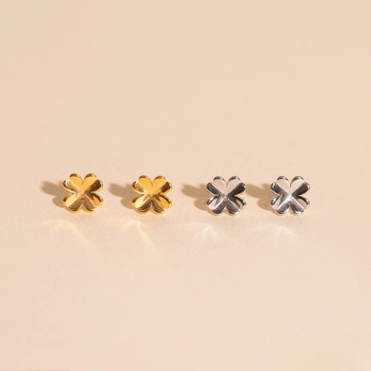 Four Leaf Clover Stud Earrings