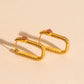 Rope Rectangle Huggie Hoop Earrings