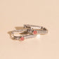 Rope Rectangle Huggie Hoop Earrings