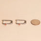 Rope Rectangle Huggie Hoop Earrings