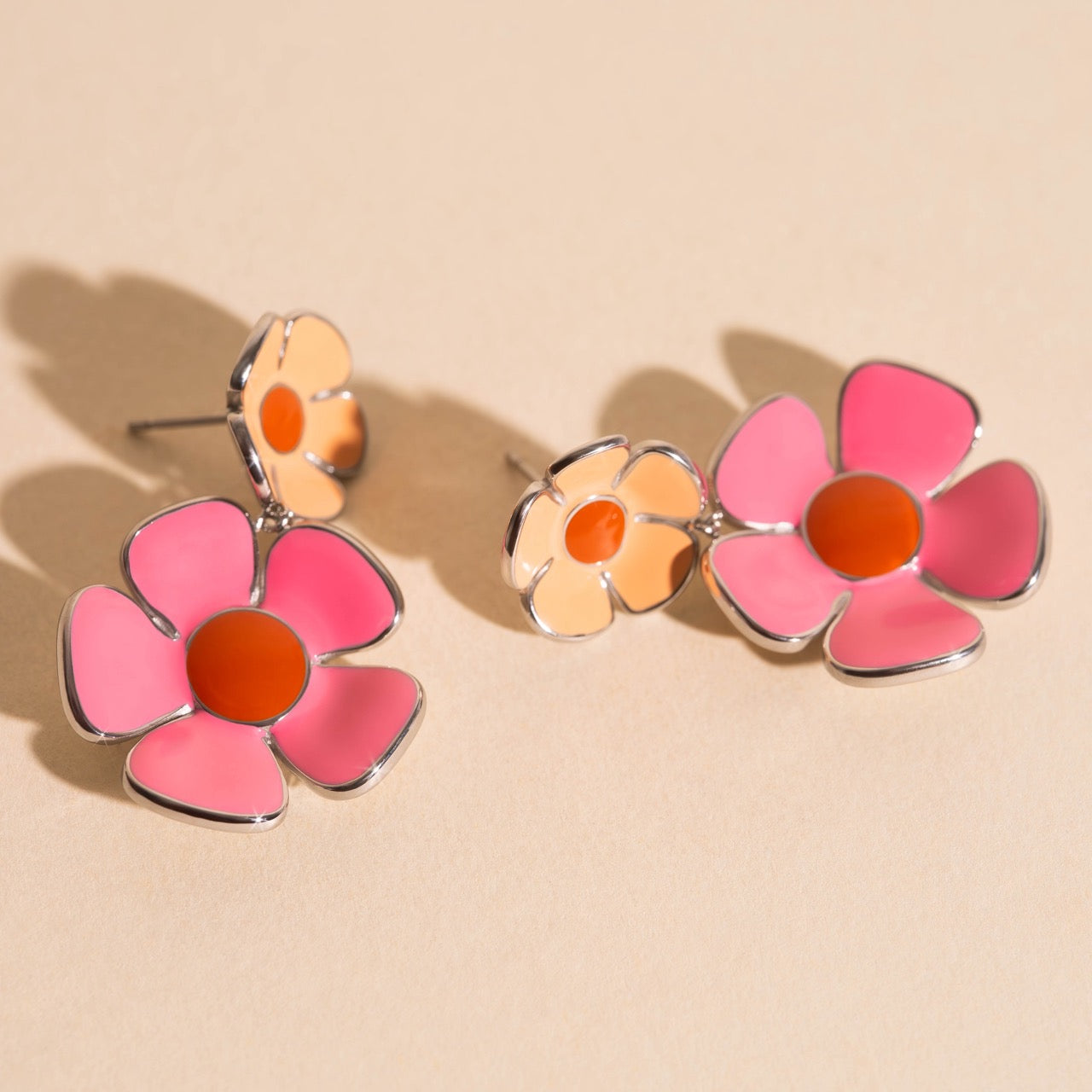 Retro Flower Drop Stud Earrings – Oh Clementine