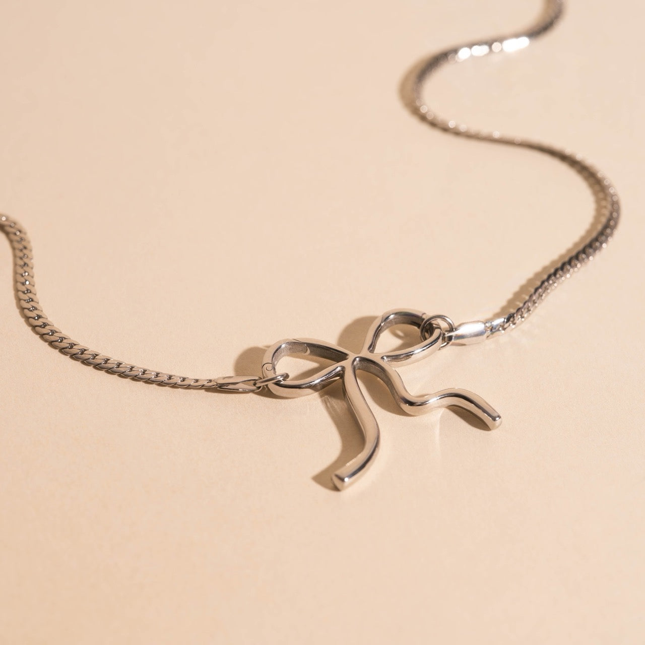 Bow Necklace Charm Clasp (27mm)