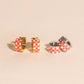 Miami Checkered Super Chunky Huggie Hoop Earrings