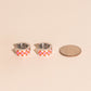 Miami Checkered Super Chunky Huggie Hoop Earrings
