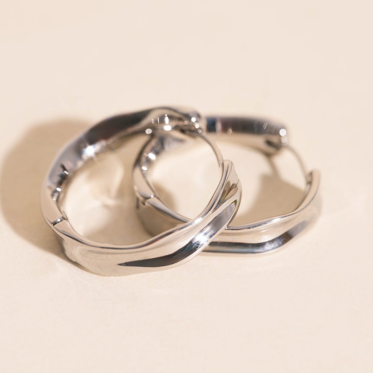 Bangle Rounded Huggie Hoop Earrings