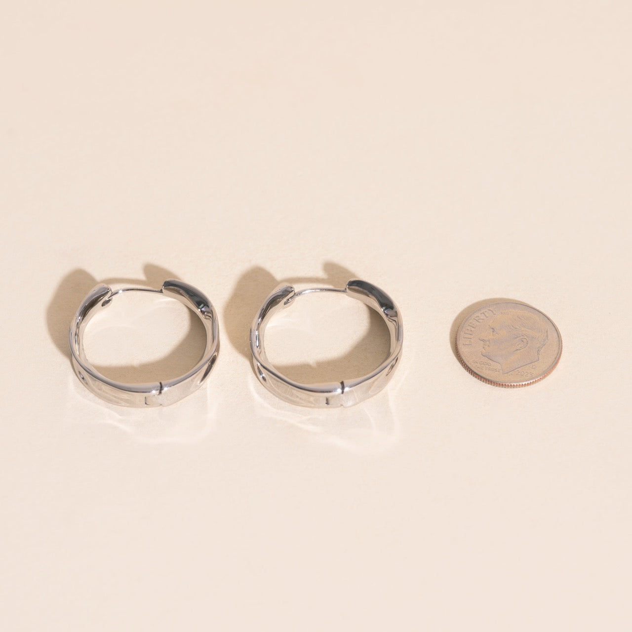 Bangle Rounded Huggie Hoop Earrings