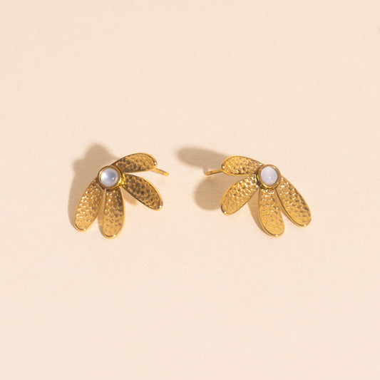 Mini Half Bloomed Stud Earrings
