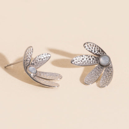 Mini Half Bloomed Stud Earrings