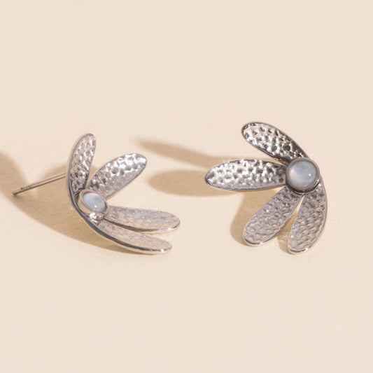 Mini Half Bloomed Stud Earrings