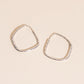 Titanium Hammered Oblong Huggie Hoop Earrings