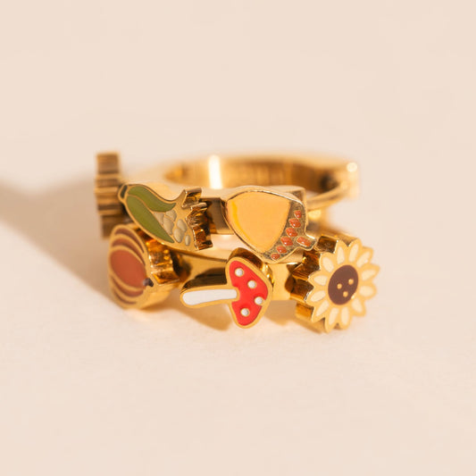 Fall 3D Huggie Hoop Earrings