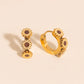 Sunflower 3D Huggie Hoop Earrings