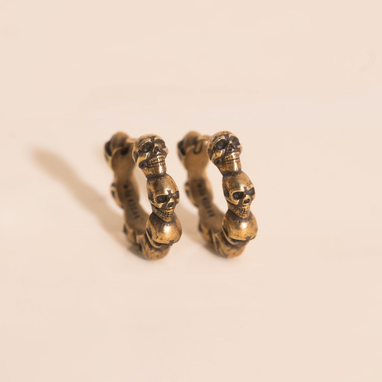 Skull Huggie Hoop Earrings