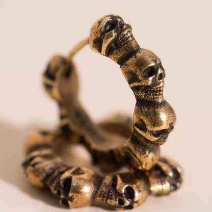 Skull Huggie Hoop Earrings