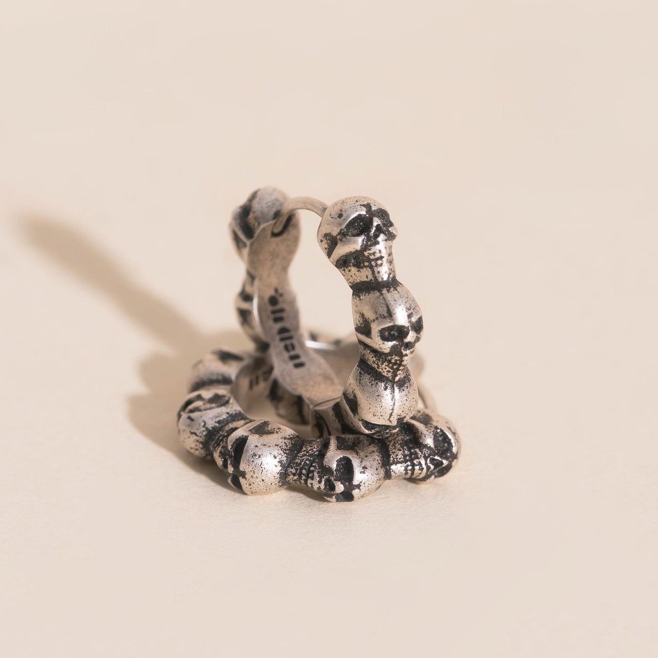 Skull Huggie Hoop Earrings