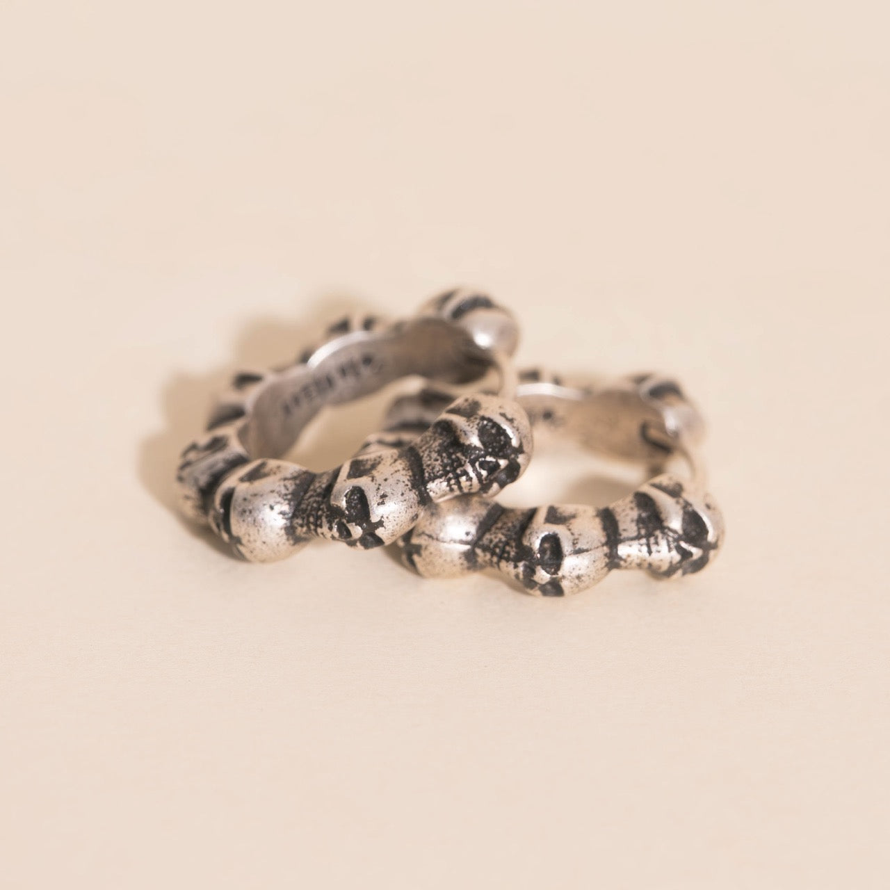 Skull Huggie Hoop Earrings