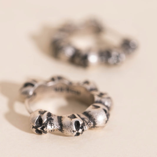 Skull Huggie Hoop Earrings