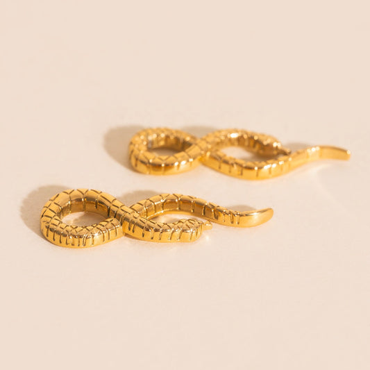 Snake Chunky Huggie Hoop Charms