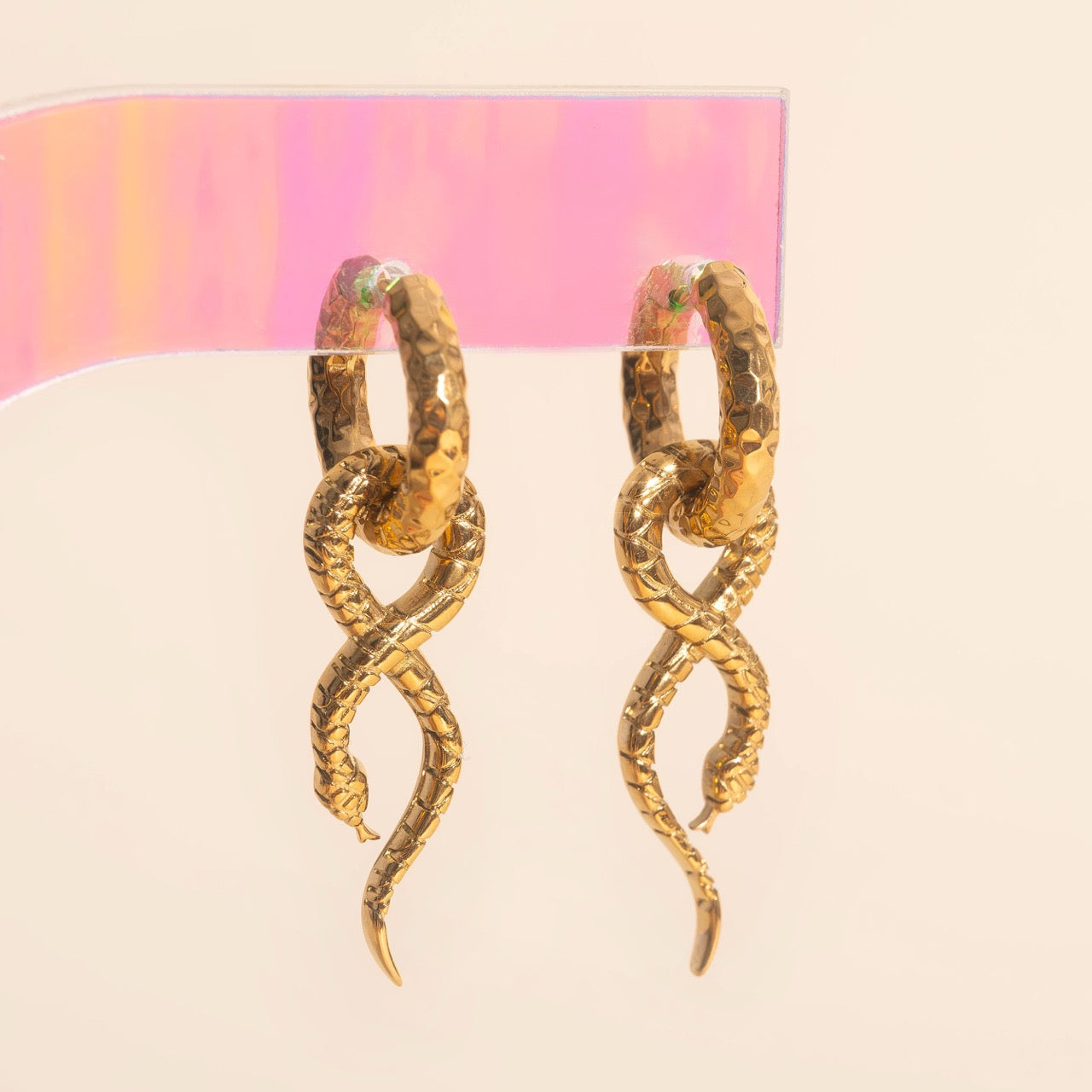 Snake Chunky Huggie Hoop Charms