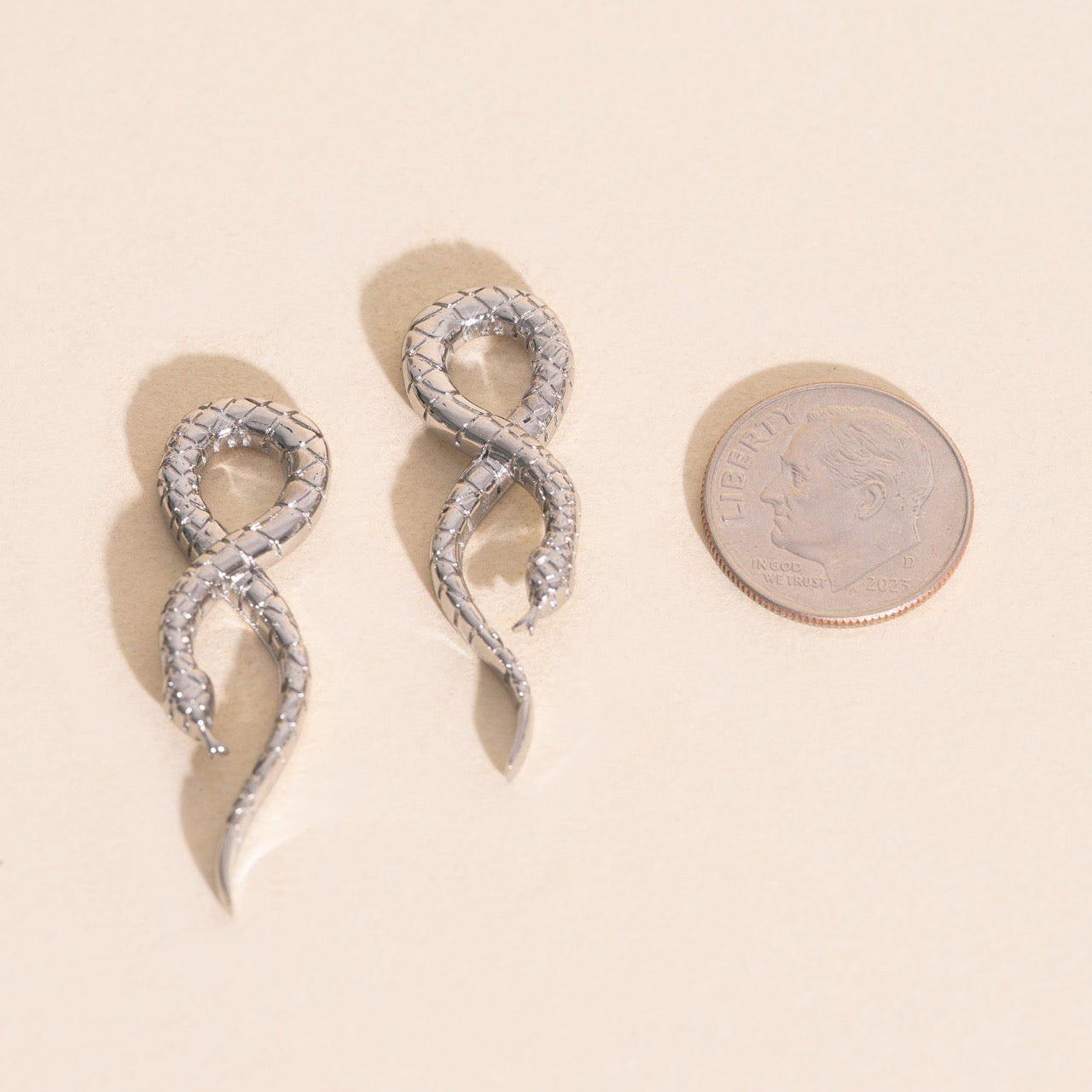 Snake Chunky Huggie Hoop Charms