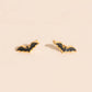 Black Bat Stud Earrings