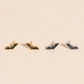 Black Bat Stud Earrings