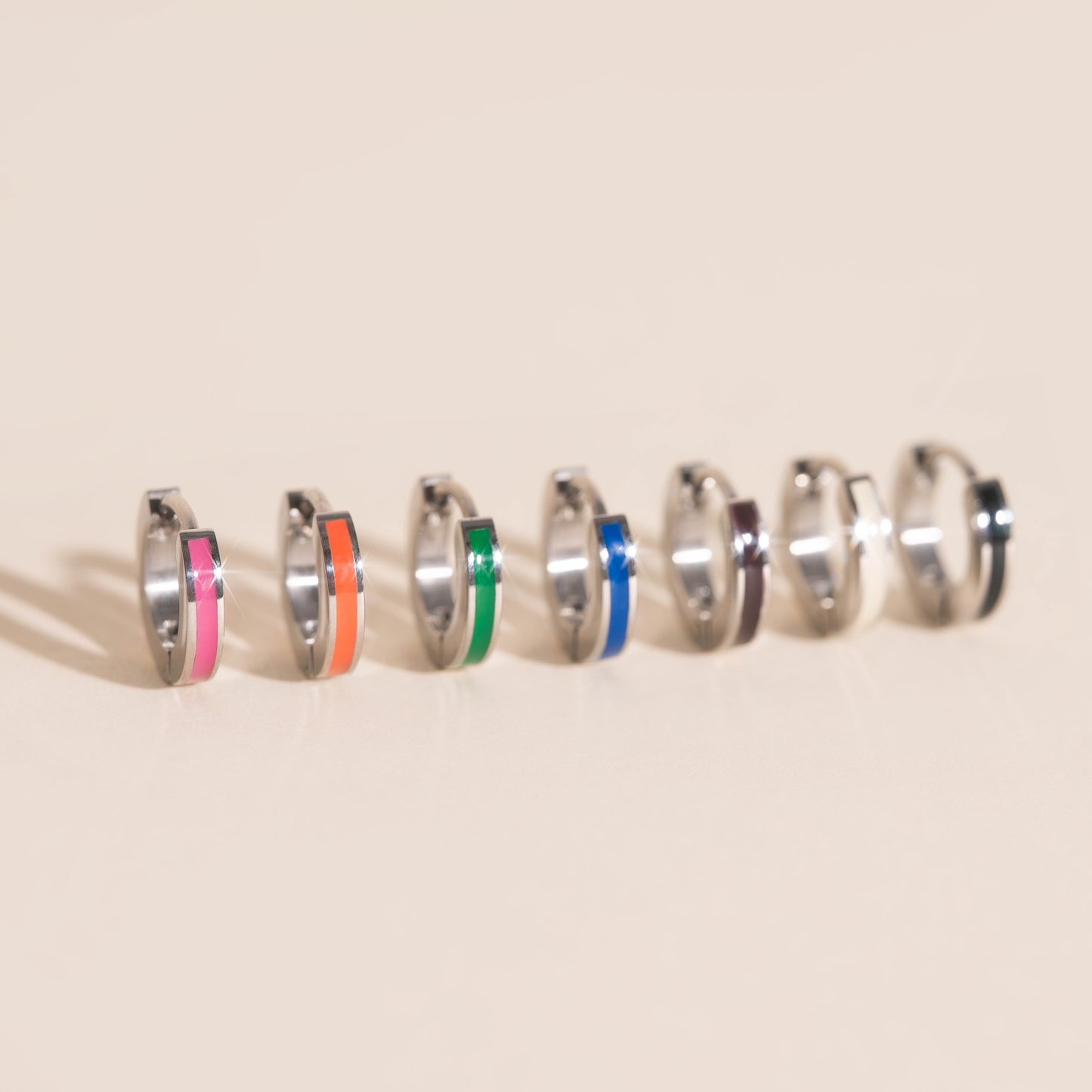 Color Tiny Huggie Hoop Earrings