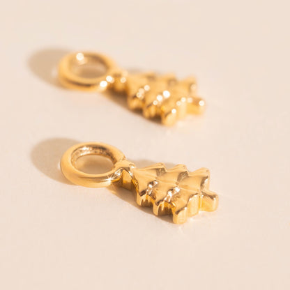 Christmas Tree Huggie Hoop Charms