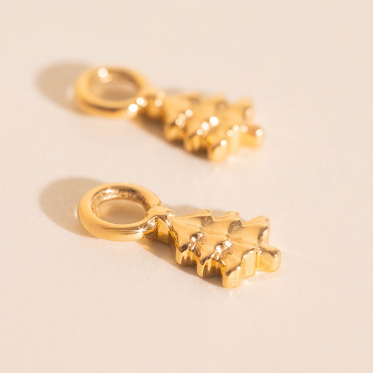 Christmas Tree Huggie Hoop Charms