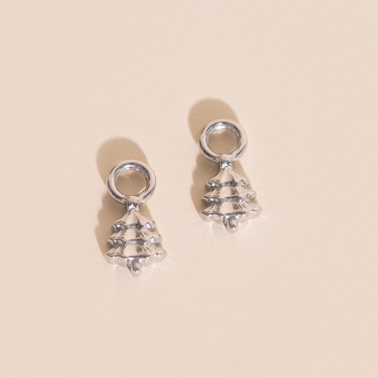 Christmas Tree Huggie Hoop Charms