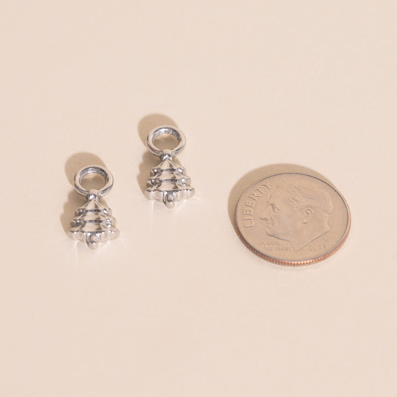 Christmas Tree Huggie Hoop Charms