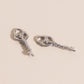Key Heart Huggie Hoop Charms