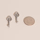 Key Heart Huggie Hoop Charms