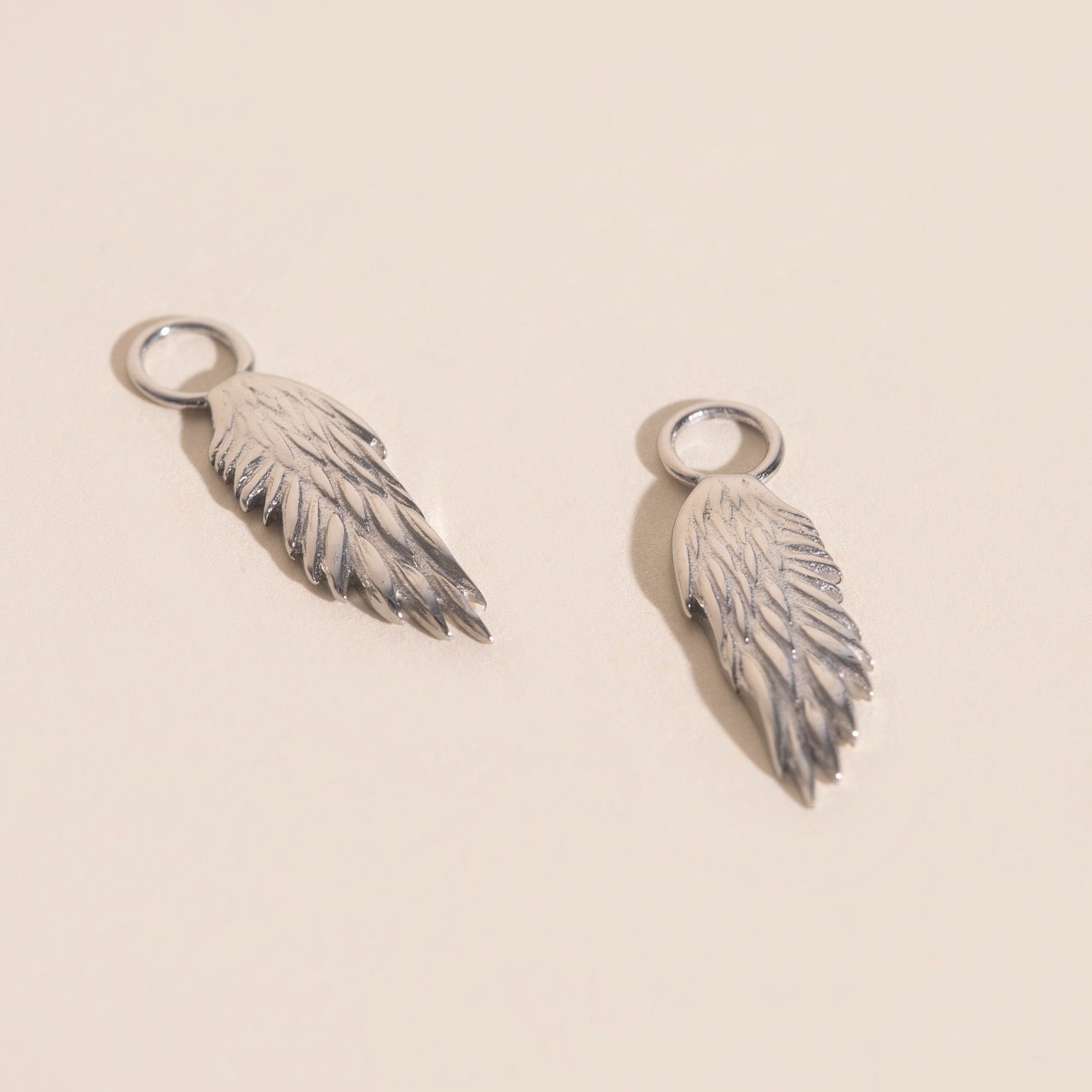 Wing Chunky Huggie Hoop Charms
