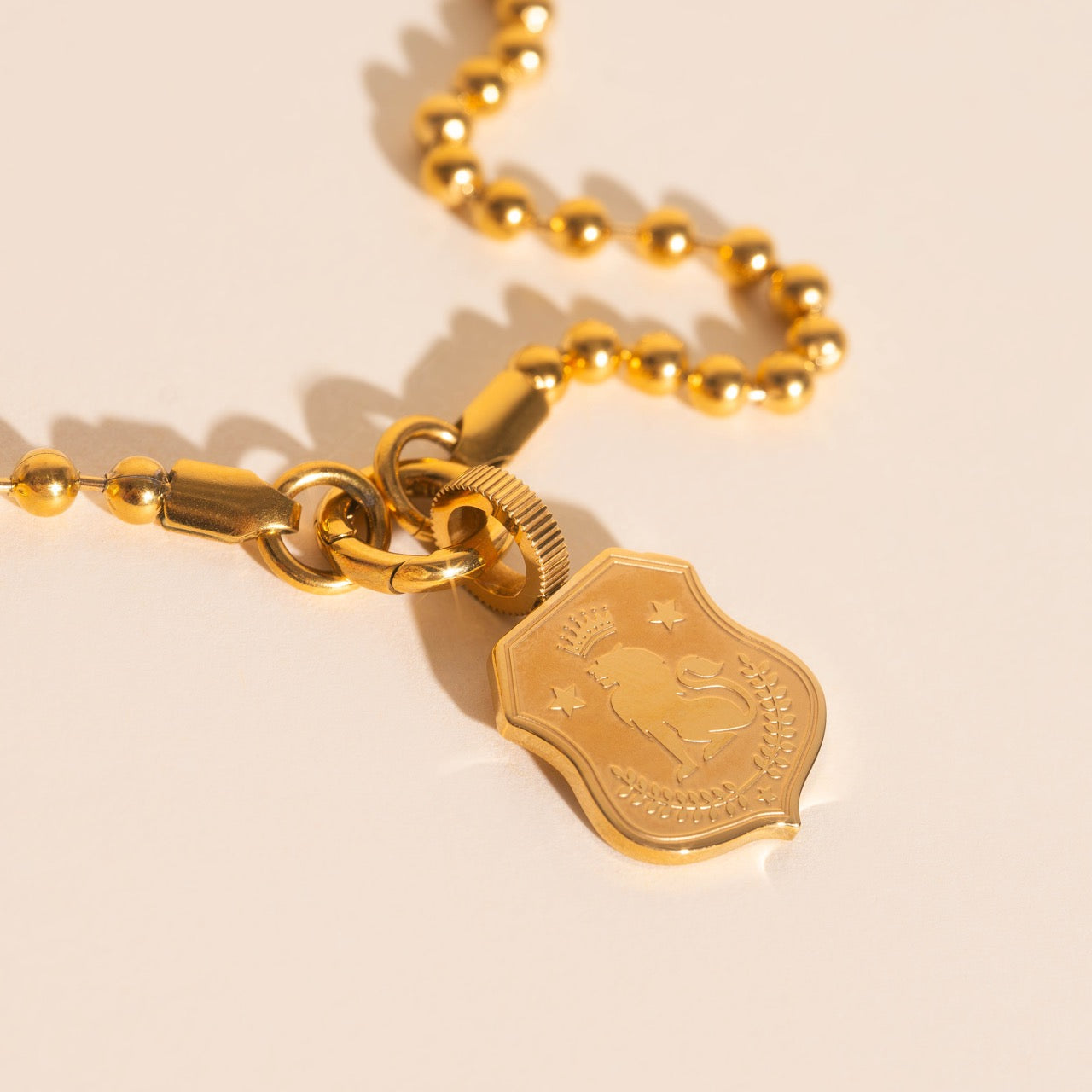 Lion Shield Necklace Charm
