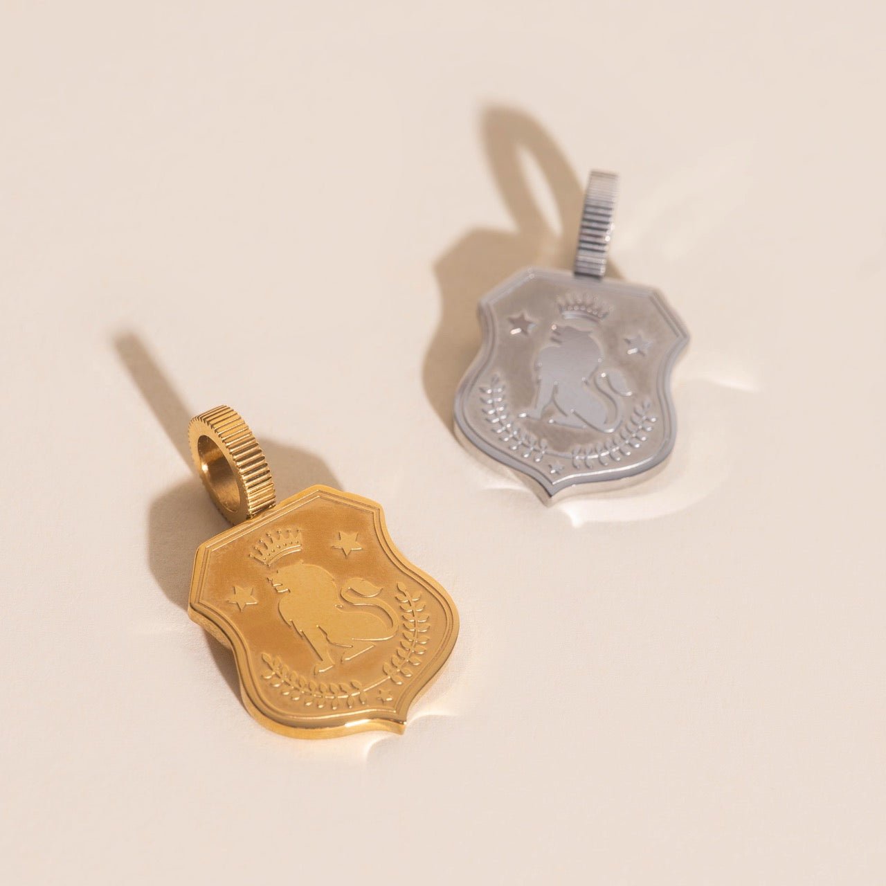 Lion Shield Necklace Charm