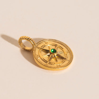 Crystal Compass Necklace Charm