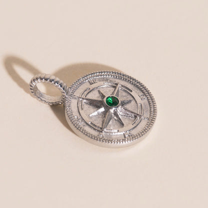 Crystal Compass Necklace Charm