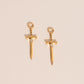Sword Chunky Huggie Hoop Charms