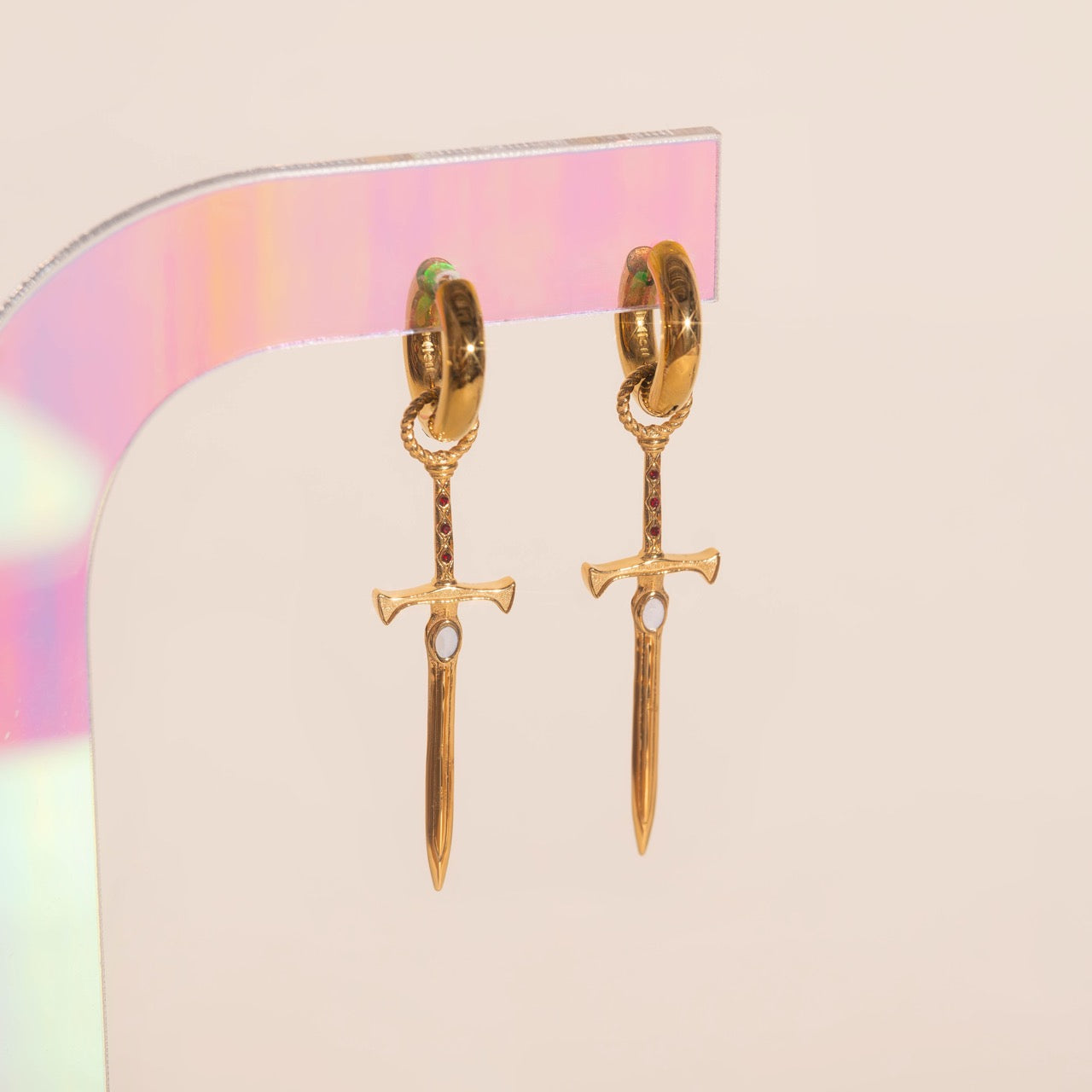 Sword Chunky Huggie Hoop Charms – Oh Clementine