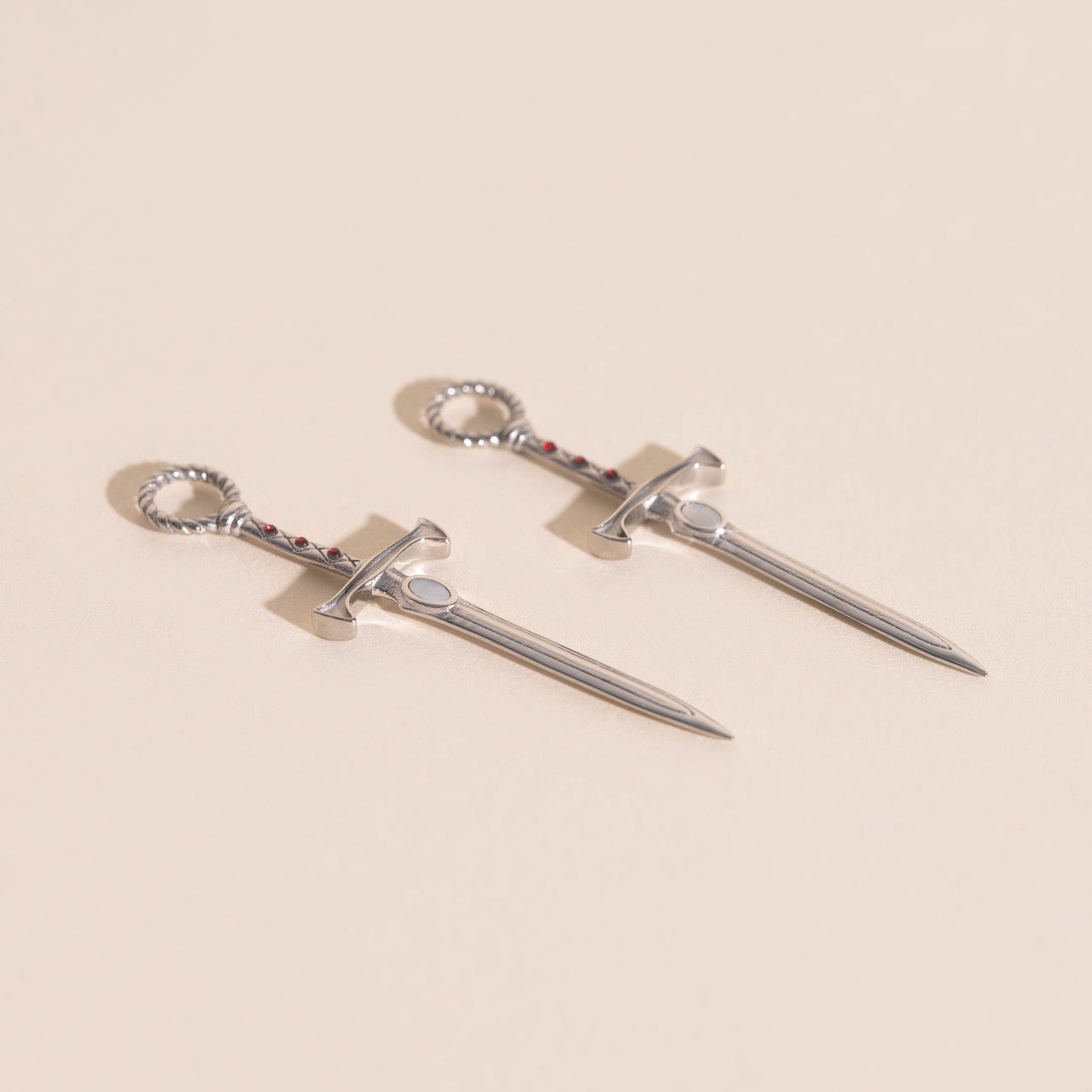 Sword Chunky Huggie Hoop Charms