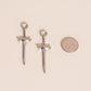 Sword Chunky Huggie Hoop Charms