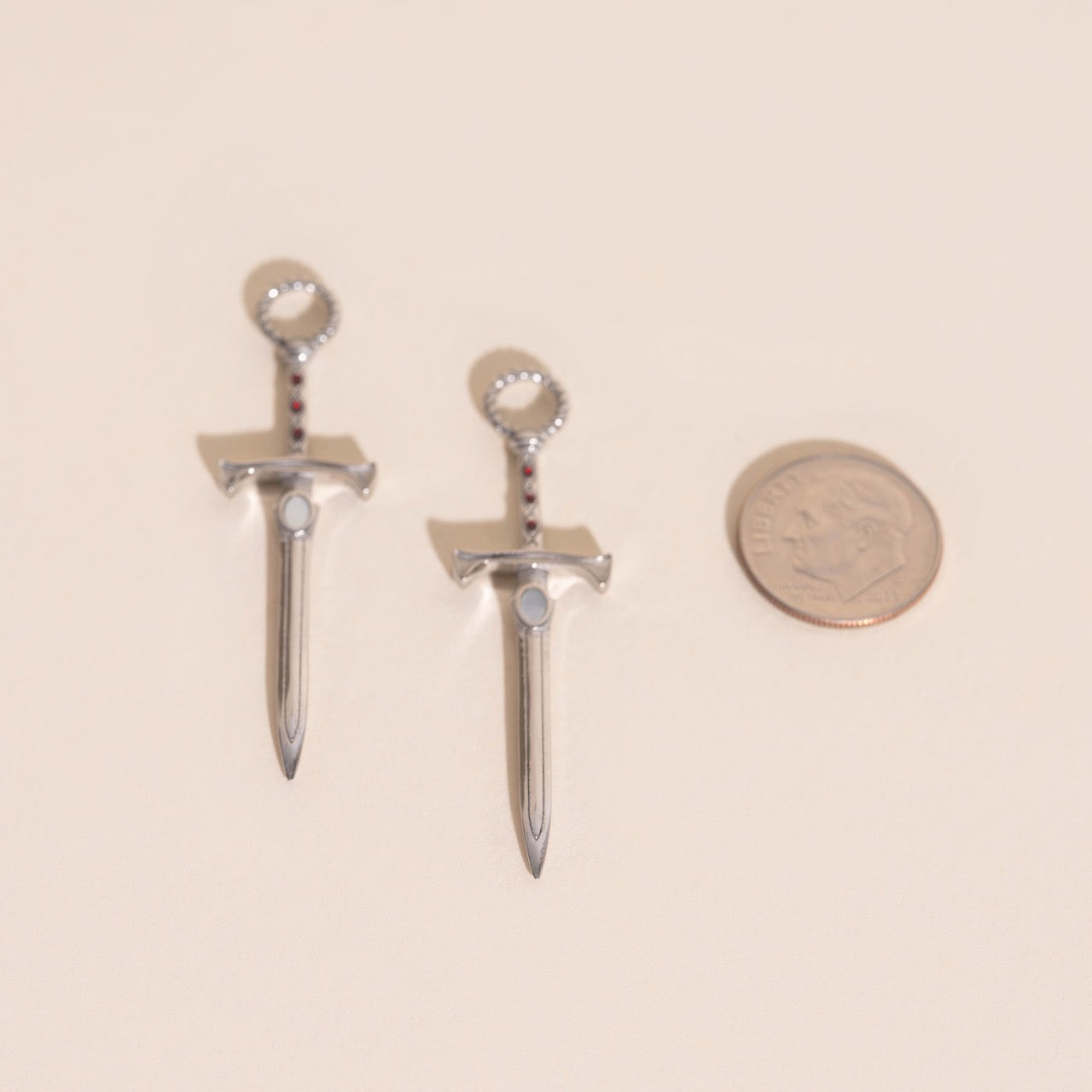 Sword Chunky Huggie Hoop Charms