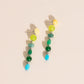 Beaded Dangle Stud Earrings
