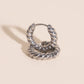Rope Chunky Rounded Huggie Hoop Earrings