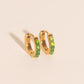 Color Gem Huggie Hoop Earrings