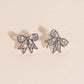 Luxe Ribbon Bow Stud Earrings
