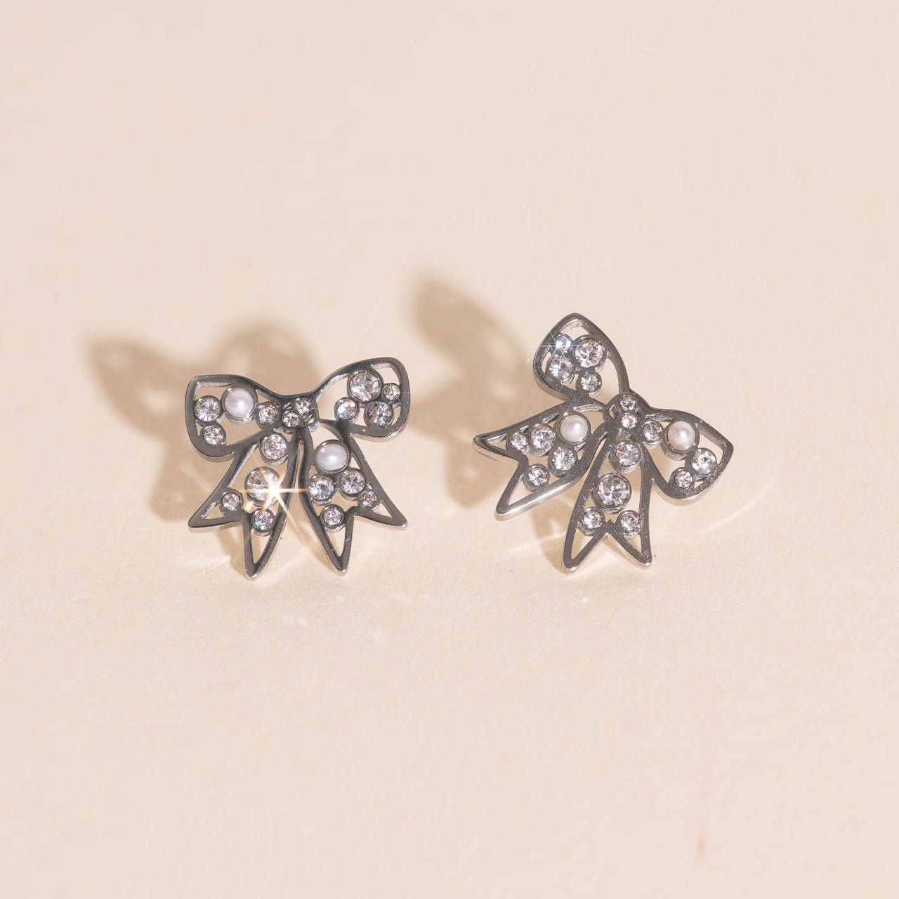 Luxe Ribbon Bow Stud Earrings